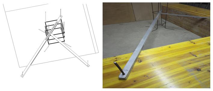 System for fixing armours during concreting