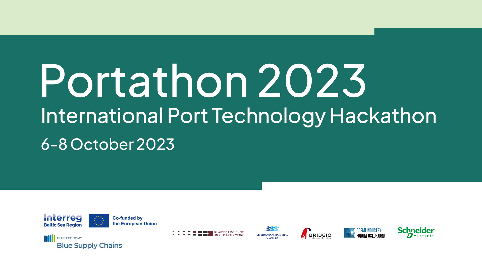 Seeking for innovators in the fields of the maritime industry! Join PORTATHON hackathon on 6-8 October!