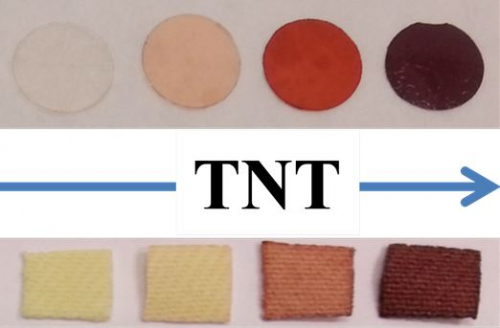 Nuevos sensores colorimétricos sólidos y en disolución acuosa de bajo coste, para la detección visual in situ y cuantificación de nitro-explosivos (TNT)